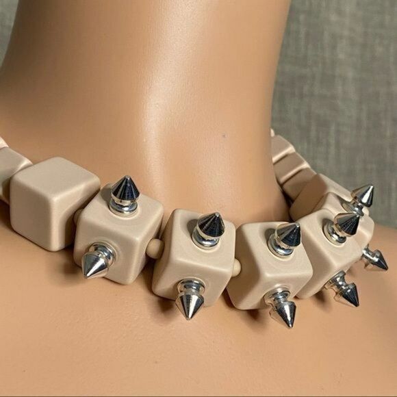 Diana Broussard Spiked Cube Abstract Necklace - Picture 3 of 4